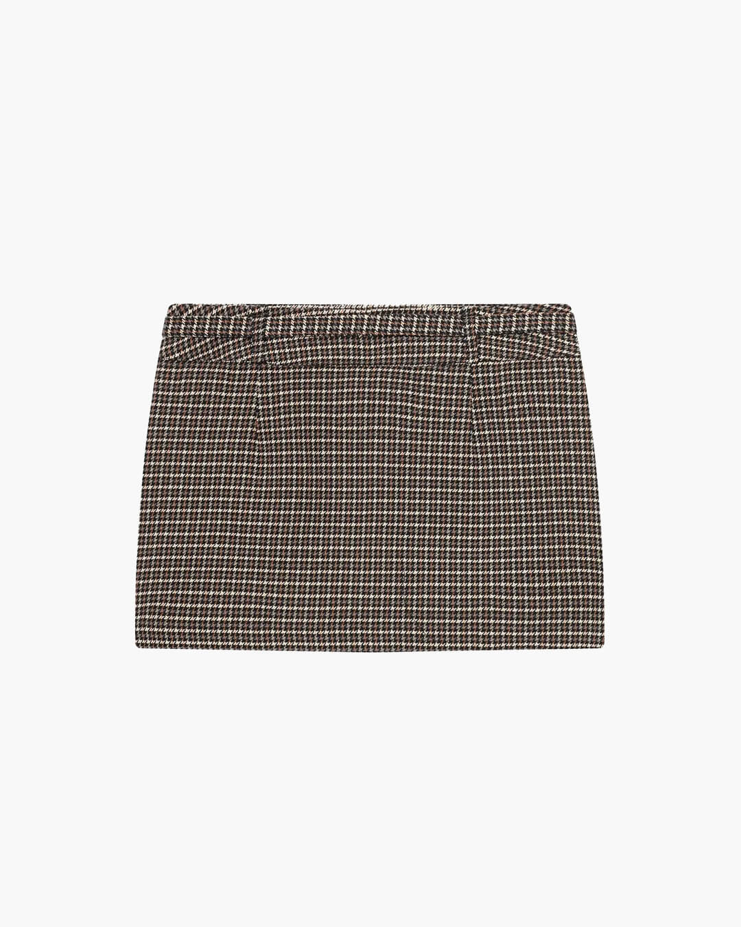 Agnes Houndstooth Zip Jacket & Skirt Set in brown houndstooth – product shot