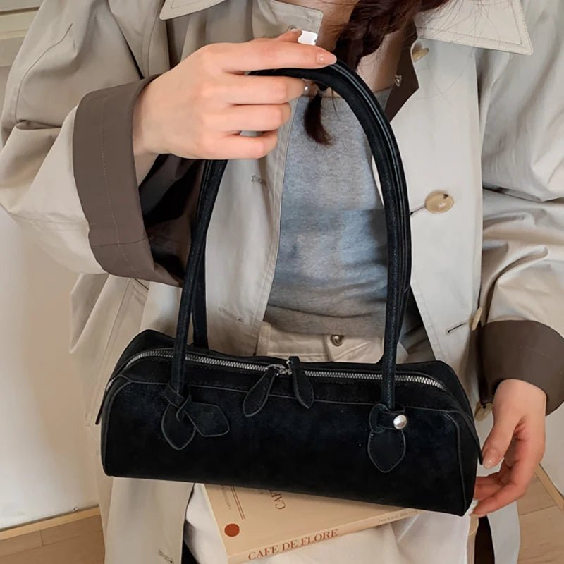 Sac baguette en suède Adora
