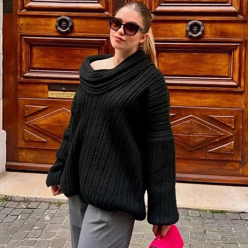 Pull en maille épaules dénudées Aelwen
