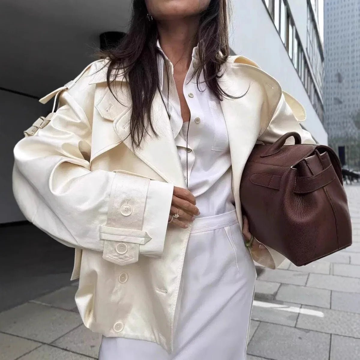 Aethra Retro Double-Button Windbreaker Jacket