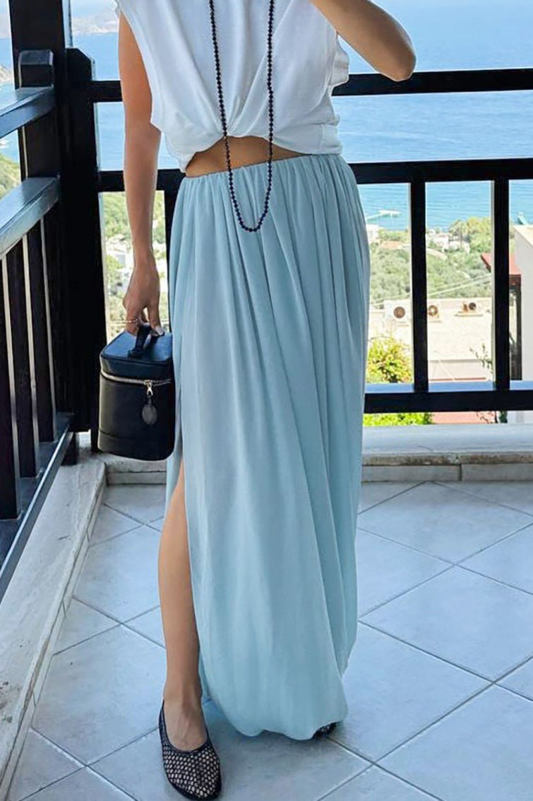 Αέρινη μάξι φούστα Afroza από σιφόν