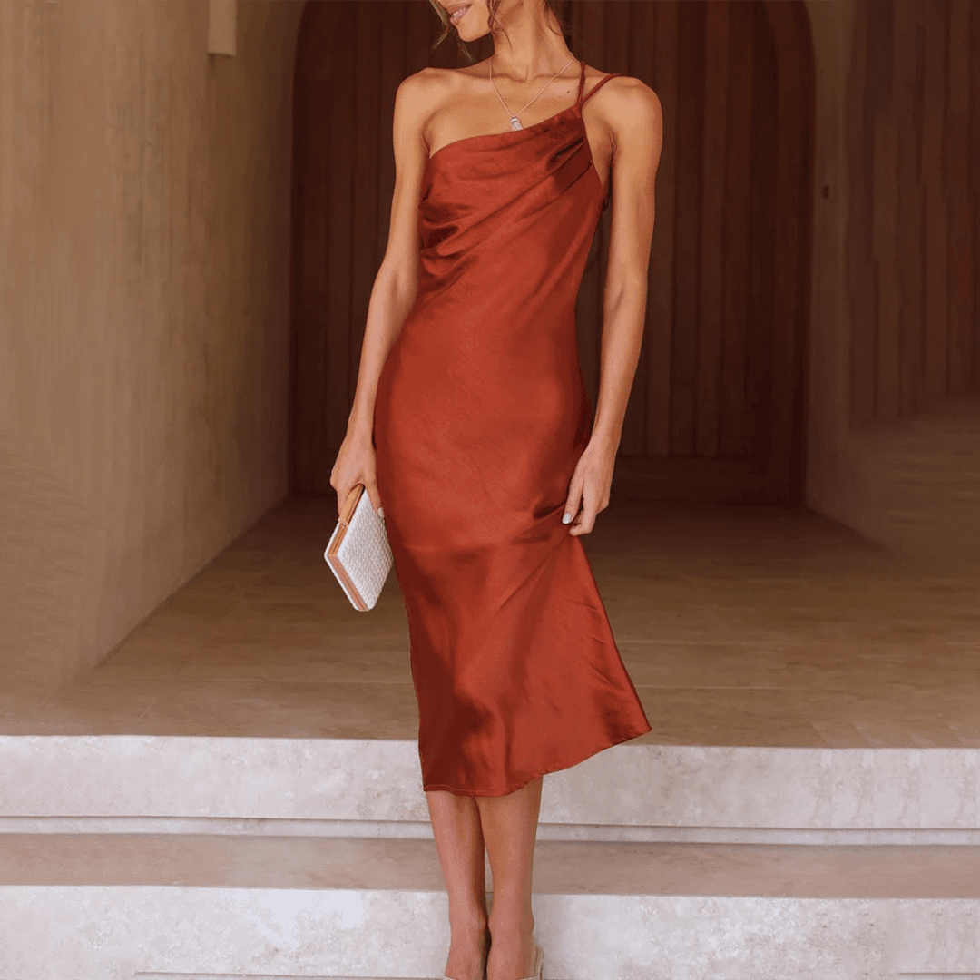 Agnieszka One-Shoulder Midi Dress
