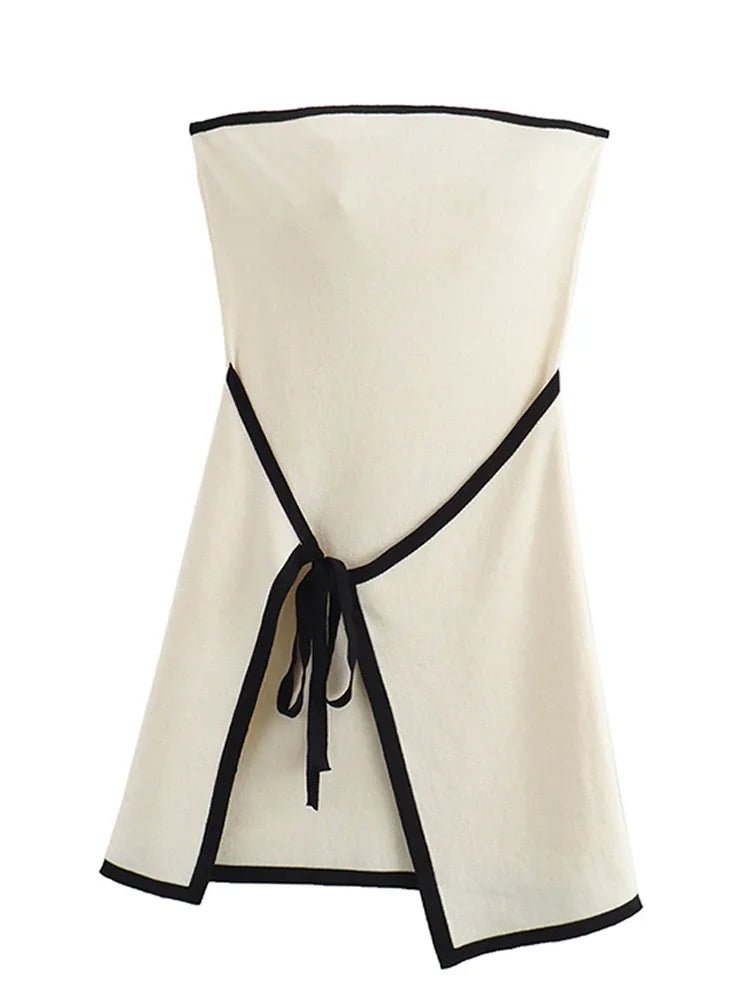 Minivestido con cordones y espalda descubierta Ahana