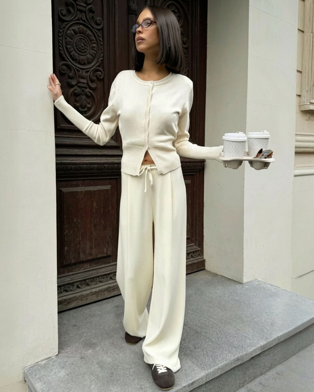 Aimee Strick-Set aus Cardigan und Hose