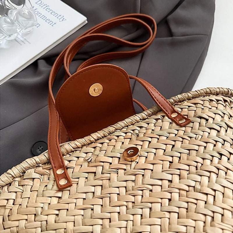 Aisea Woven Rattan Shoulder Bag
