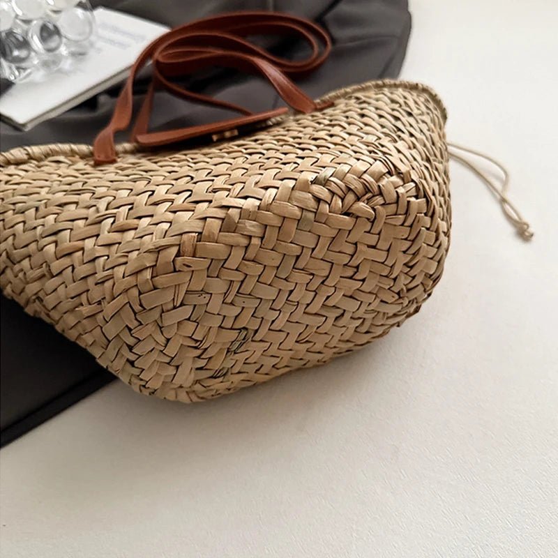 Aisea Woven Rattan Shoulder Bag