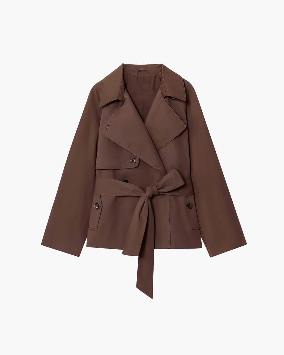 Alianna kort trenchcoat med bælte