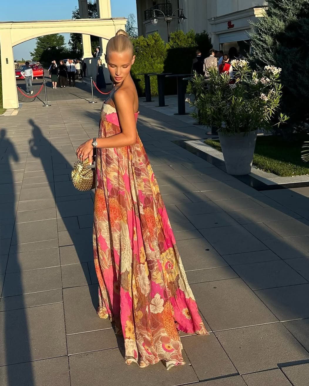 Amaya Floral Strapless Maxi Dress