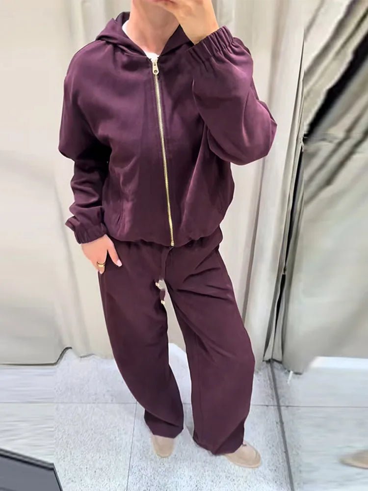 Conjunto de fato de treino com capuz Amirah