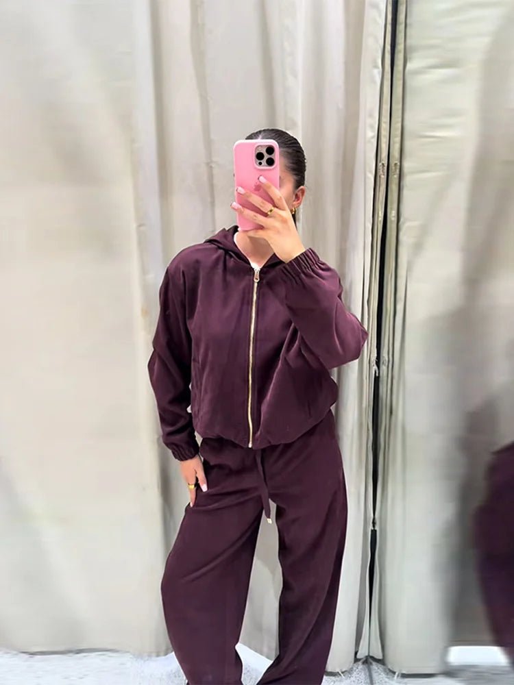 Conjunto de fato de treino com capuz Amirah