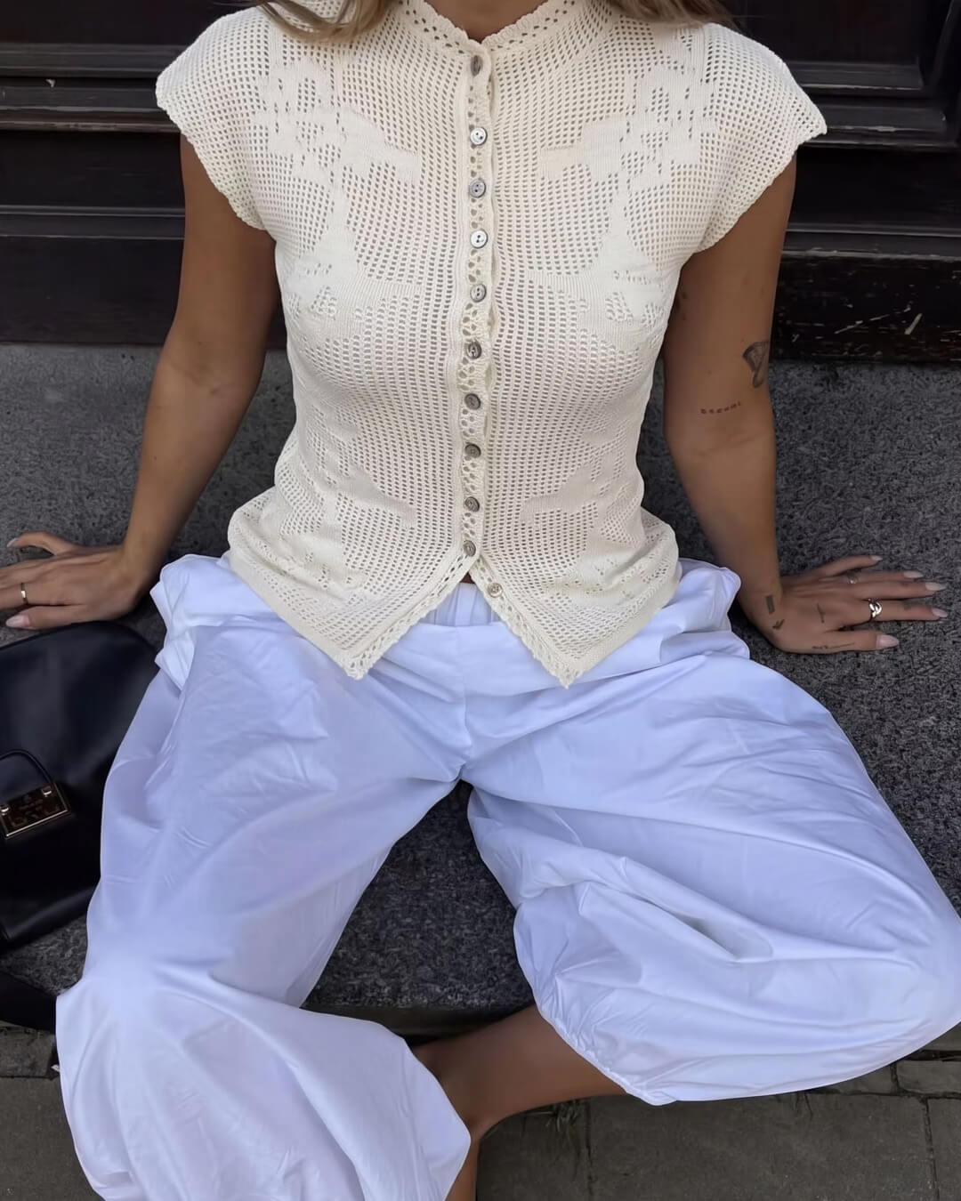 Anne Knitted Cardigan Top