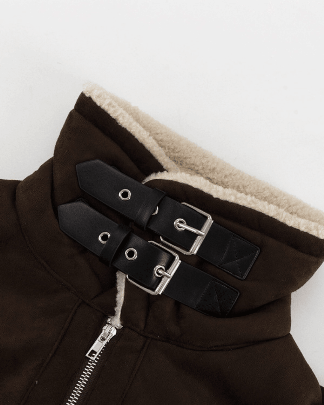 Chaqueta de ante y cuero sintético Aurora