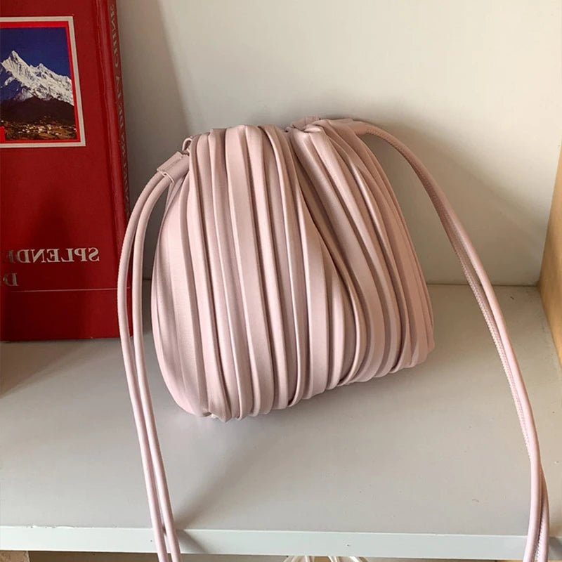 Mini mala de ombro plissada Bianca
