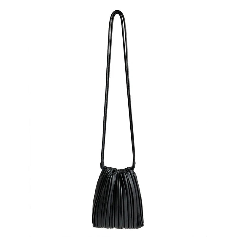 Mini mala de ombro plissada Bianca