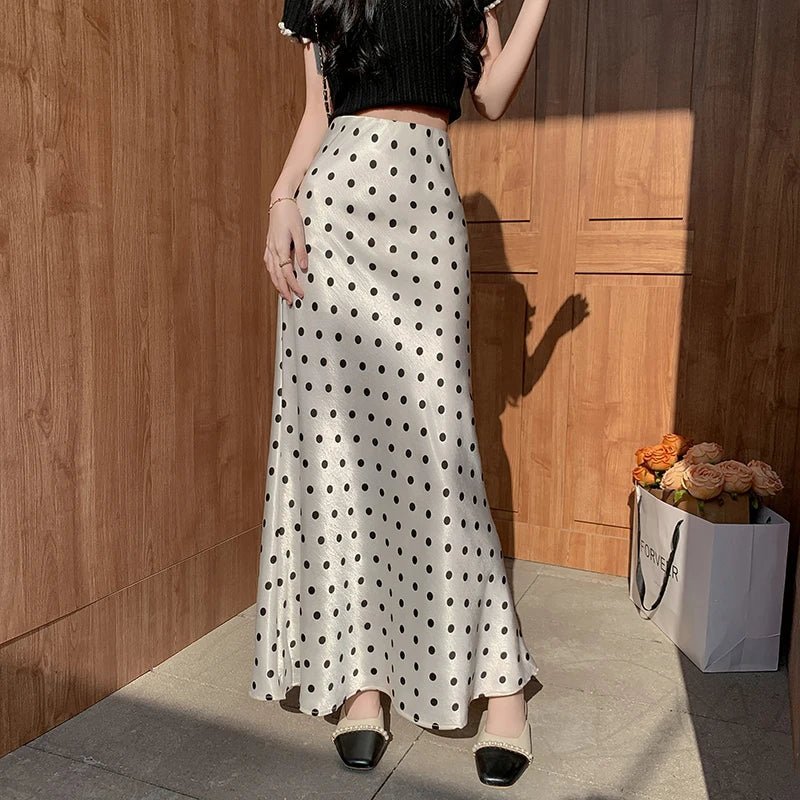 Bianca Polka Dot Mermaid Midi Skirt