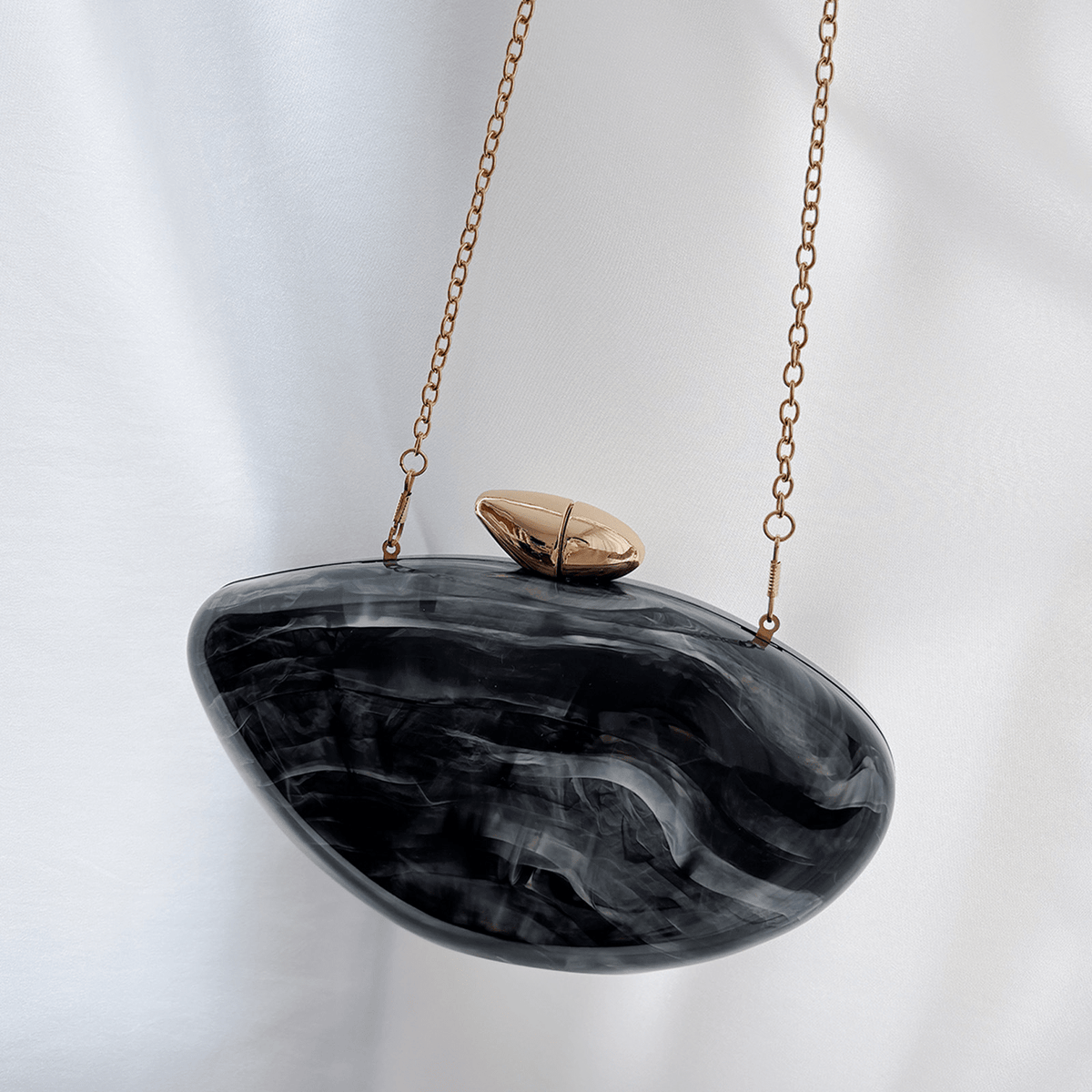 Bianca Shell-Shaped Acrylic Evening Clutch
