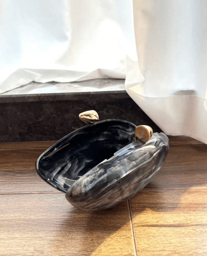 Bianca Shell-Shaped Acrylic Evening Clutch