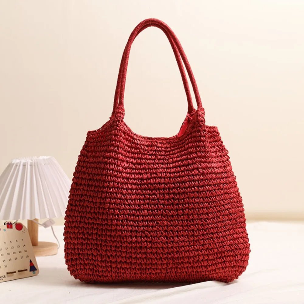 Brielle Woven Straw beach Tote Bag