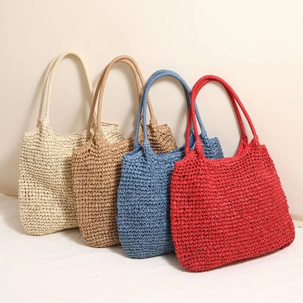 Brielle Woven Straw beach Tote Bag