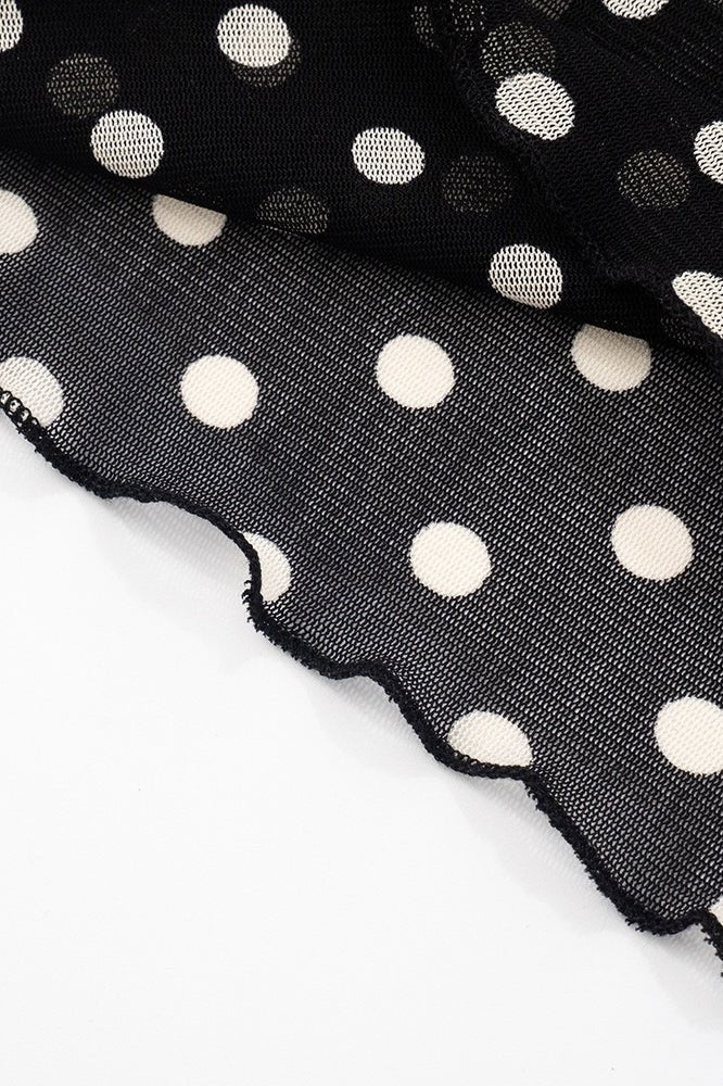 Caitriona Set mit Polka-Dots und One-Shoulder-Oberteil