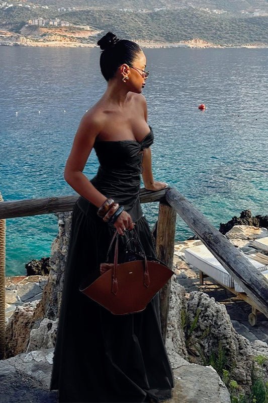 Camia strapless maxi-jurk met uitsparingen