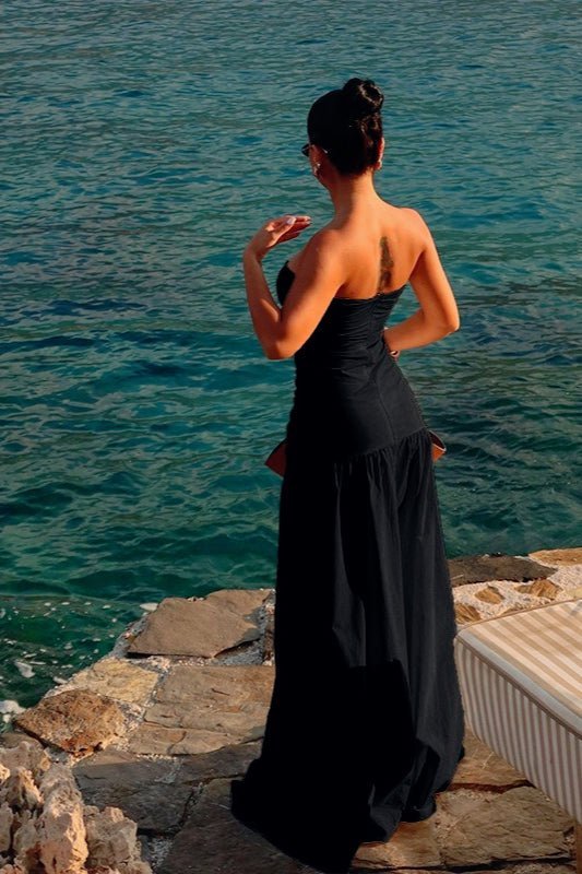 Camia strapless maxi-jurk met uitsparingen