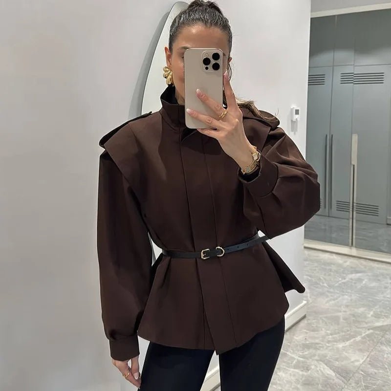 Camille Belted Short Trench Coat