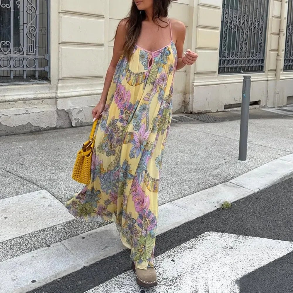 Camille Floral Chiffon Cami Dress