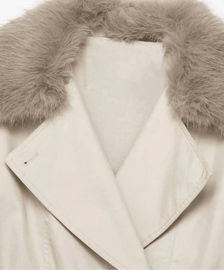Trench coat Camille con pelliccia sintetica