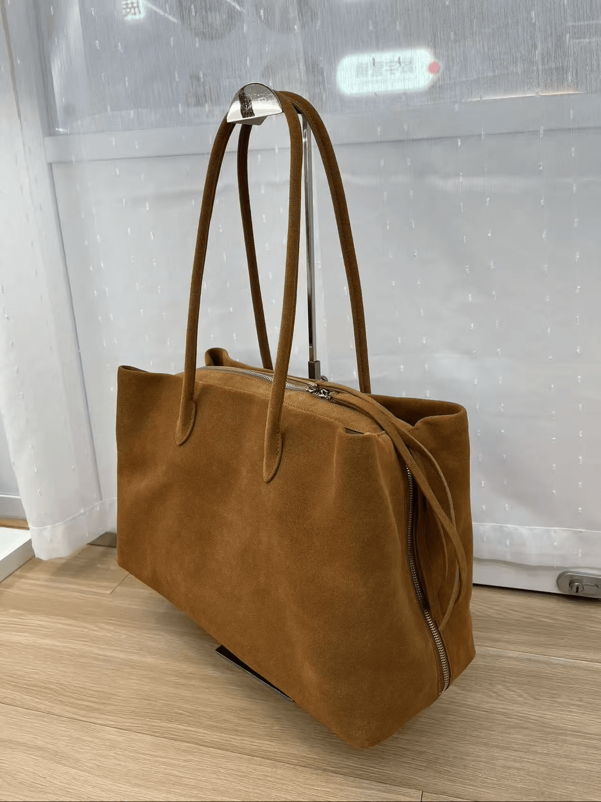 Sac cabas Carly en daim velouté