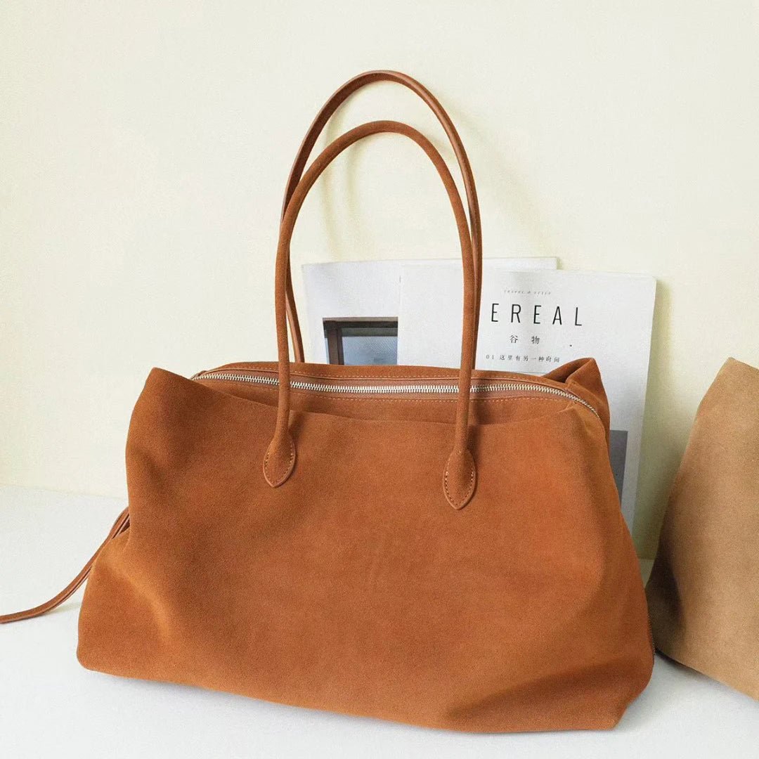 Sac cabas Carly en daim velouté