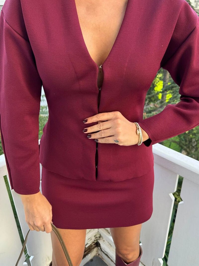 Cathy gebreide set