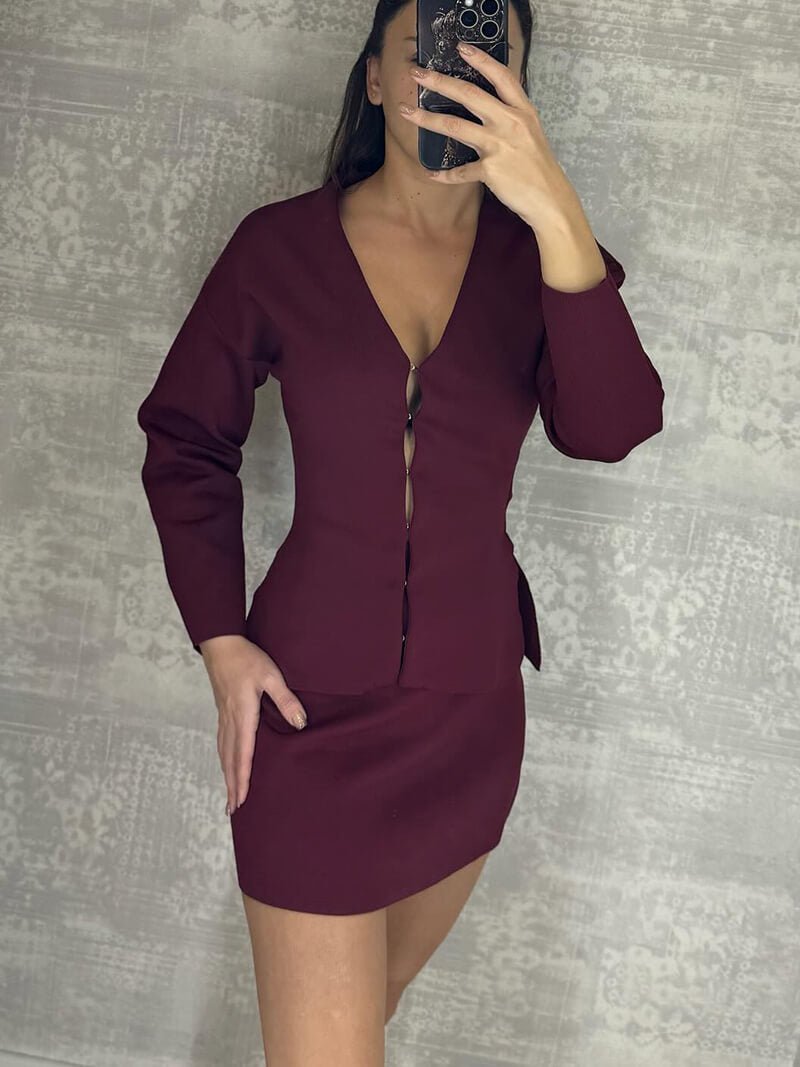 Cathy gebreide set