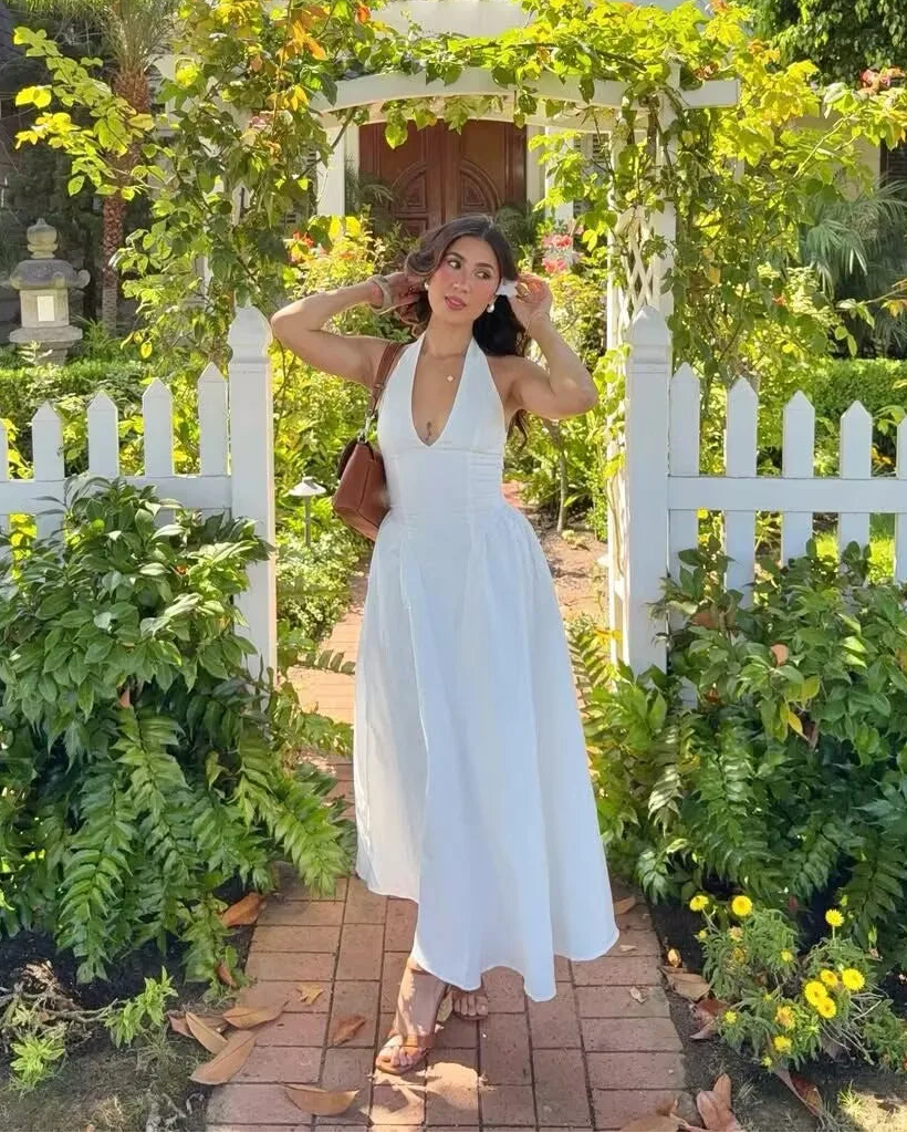 Celeste Halter Midi Dress