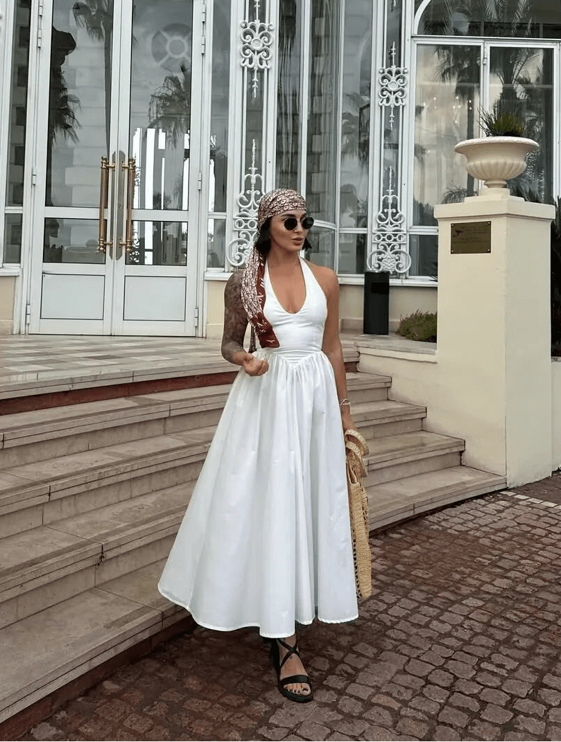 Celeste Halter Midi Dress
