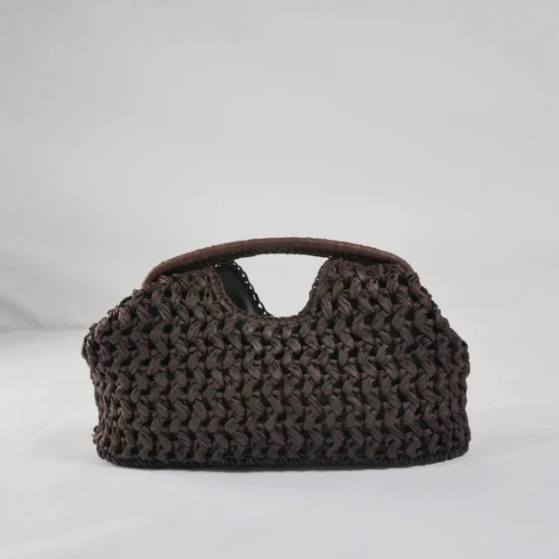 Celeste vevd stråclutch i skjellform