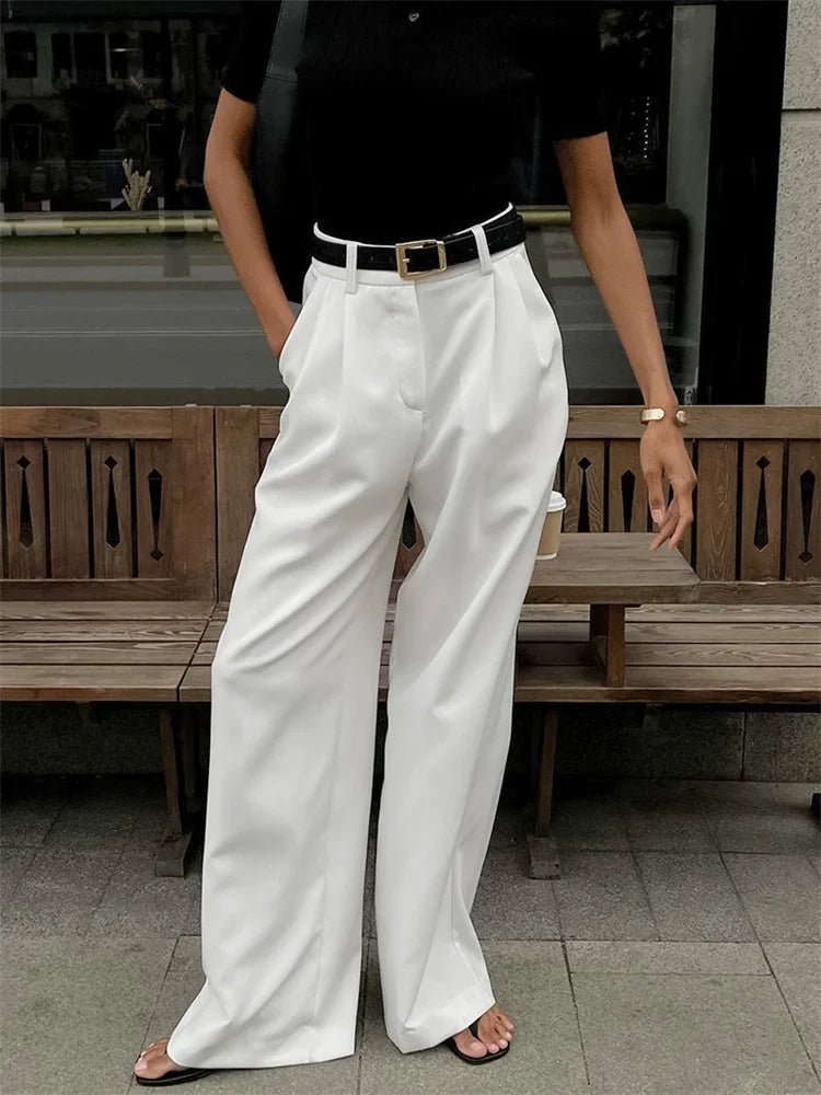 Celia-broek met hoge taille en wijde pijpen