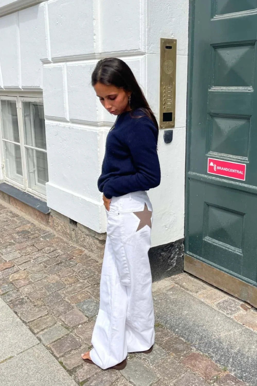 Charlize jeans met sterrenpatchwork en kleurvlakken