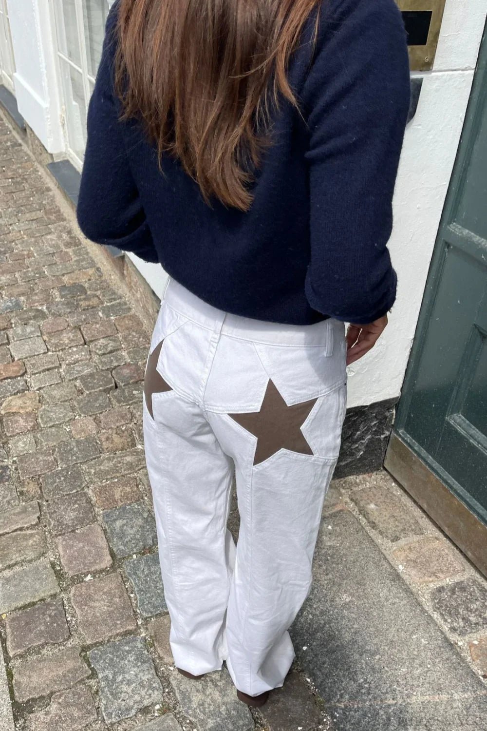 Charlize jeans met sterrenpatchwork en kleurvlakken