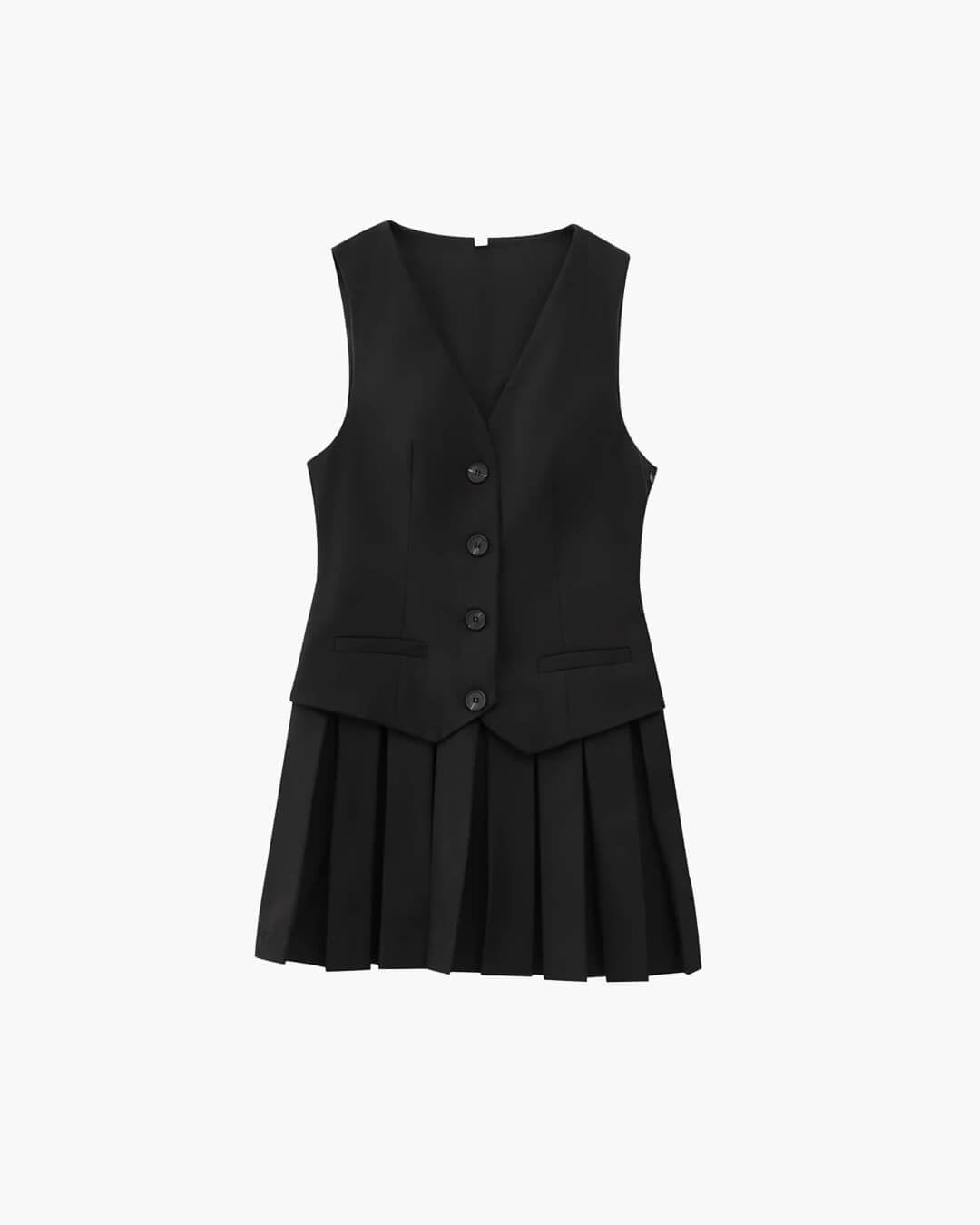 Cheryl Sleeveless Pleated Mini Dress