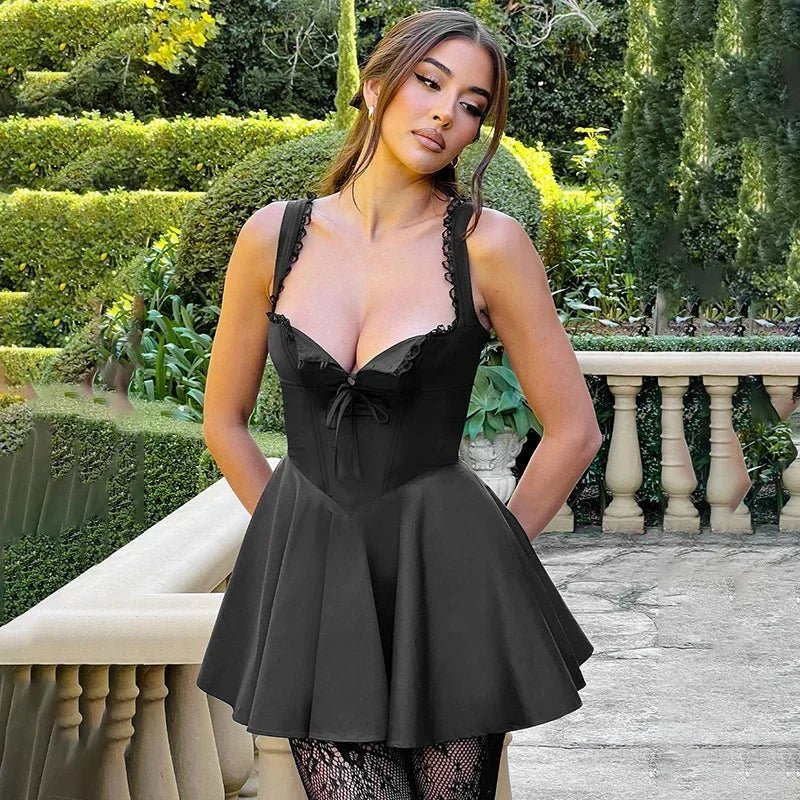 Vestido mini retro con escote pronunciado Clara