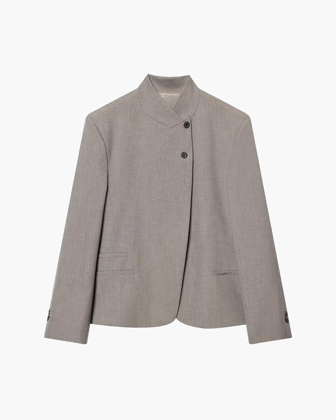 Cleo blazer med høy krage og knappelukking