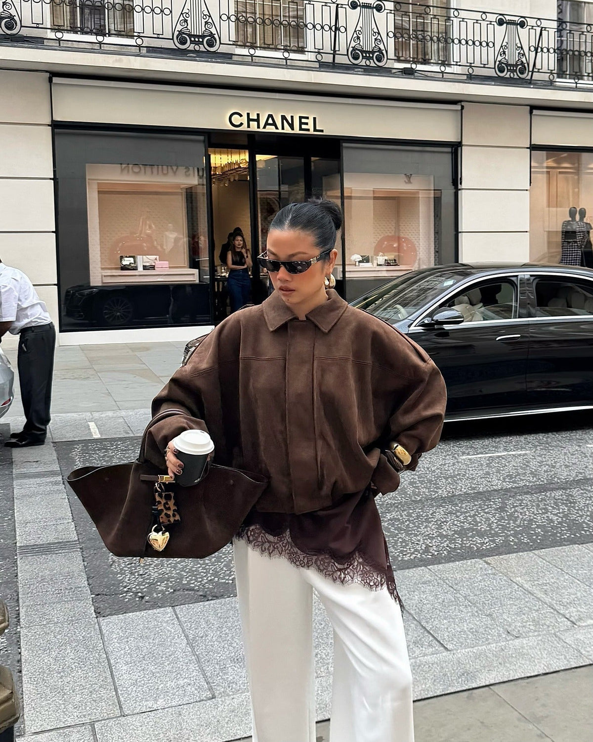 Bomber jacket Constance από συνθετικό σουέτ