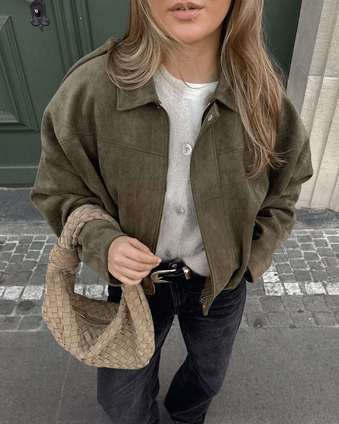 Bomber jacket Constance από συνθετικό σουέτ