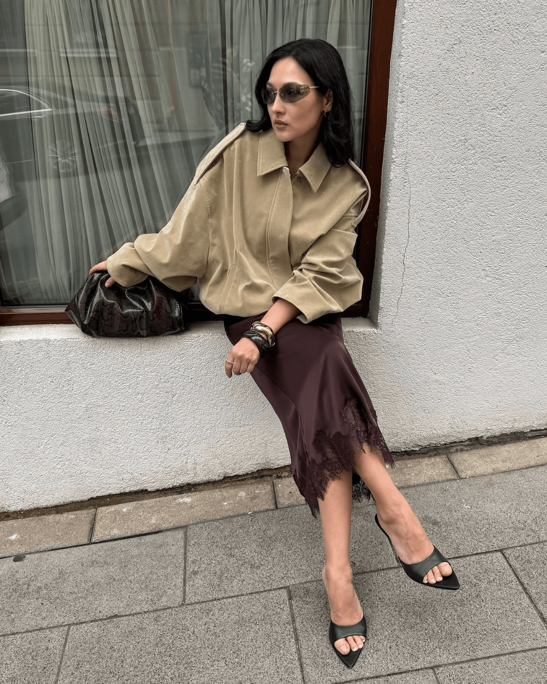 Bomber jacket Constance από συνθετικό σουέτ