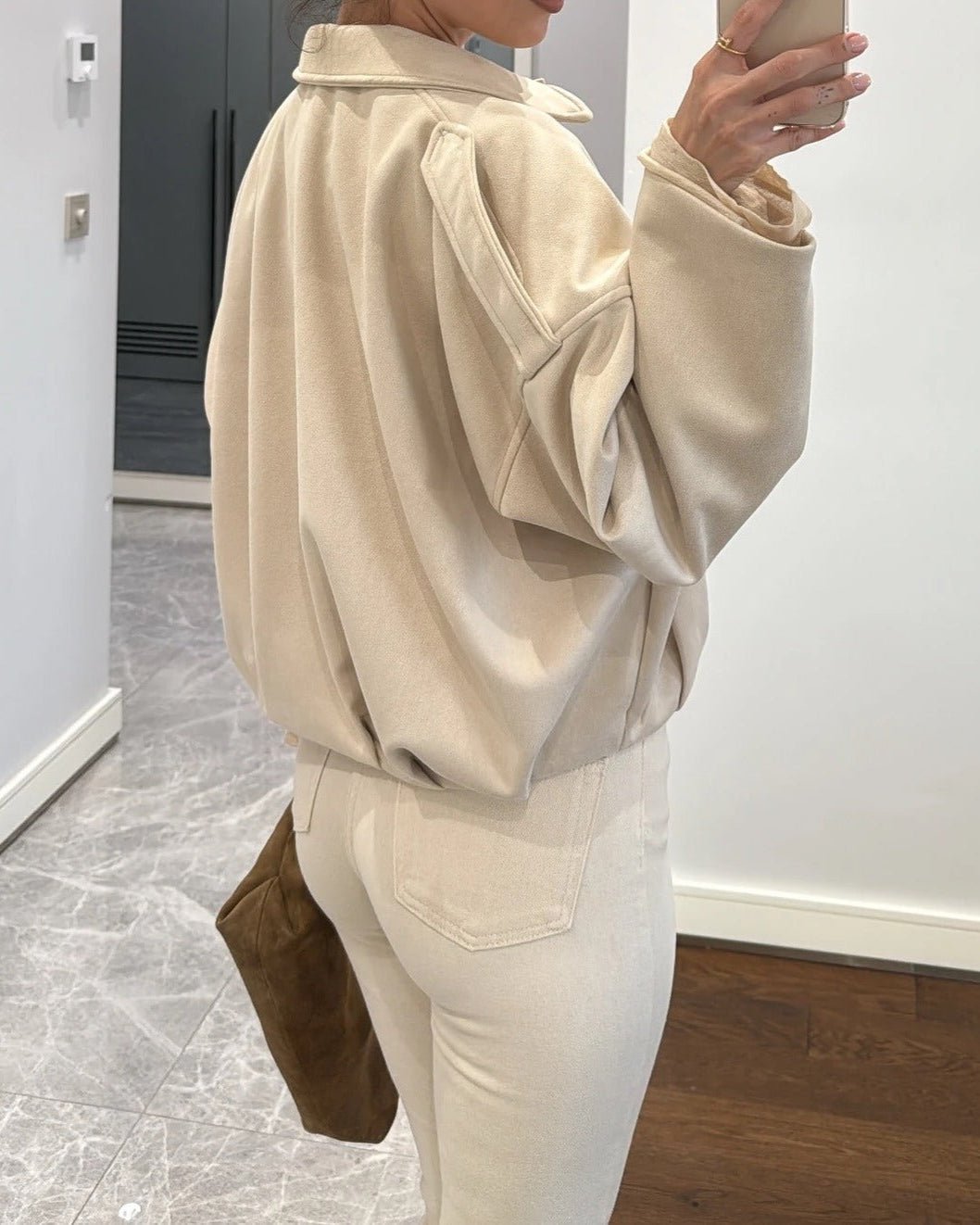 Bomber jacket Constance από συνθετικό σουέτ