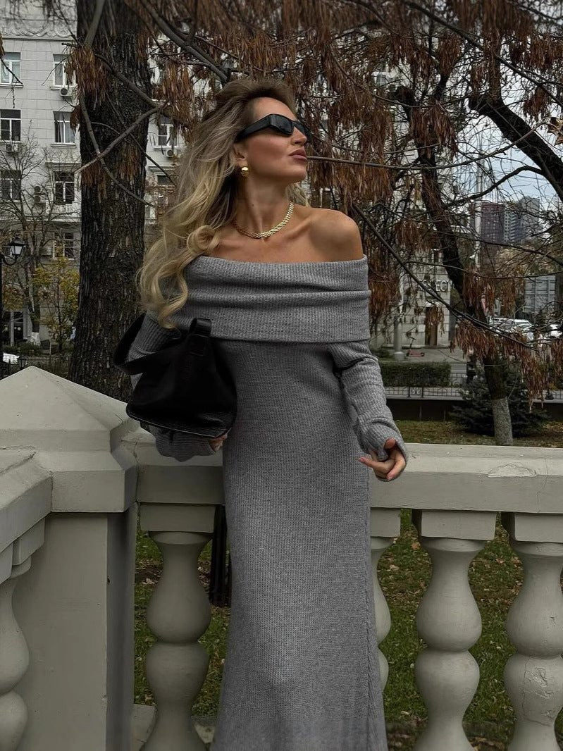 Danika maxi-jurk van gebreide stof