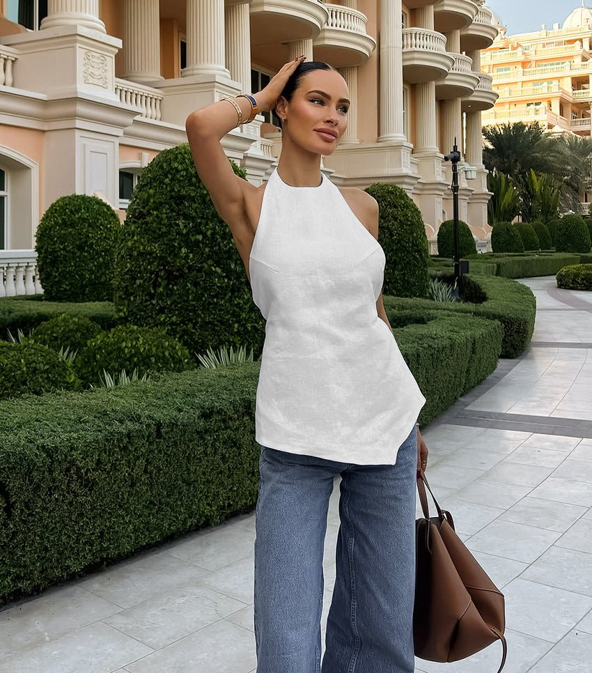 Daphne Halter Neck Backless Top