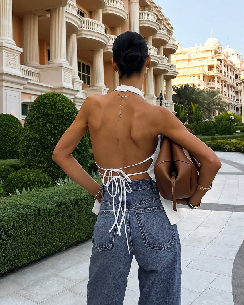 Daphne Halter Neck Backless Top