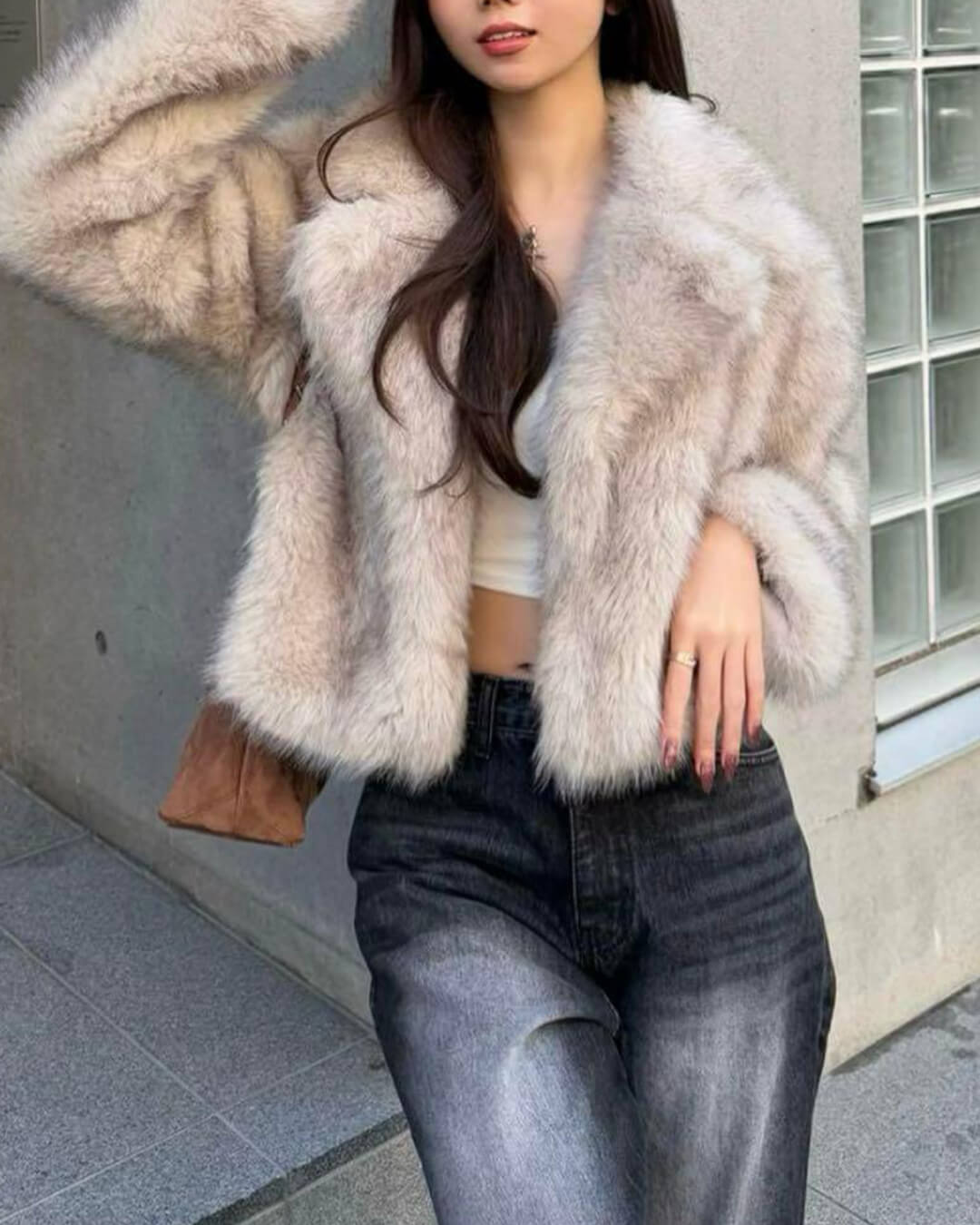 Chaqueta corta de piel sintética Darcy
